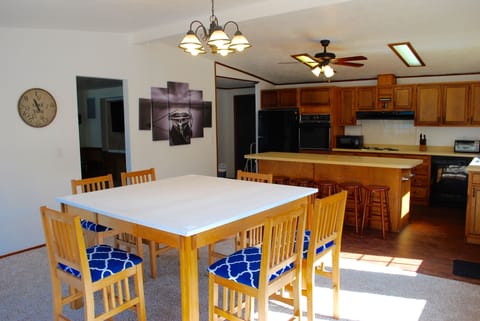 Dining room & kitchen.  Seating for 12
