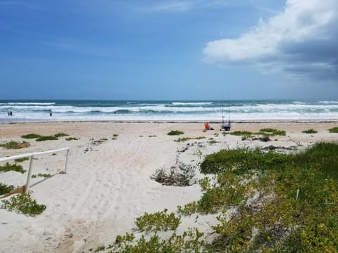 Beach nearby, sun loungers, beach towels