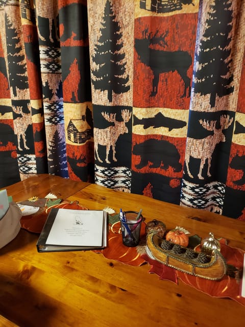 Large table in dining room