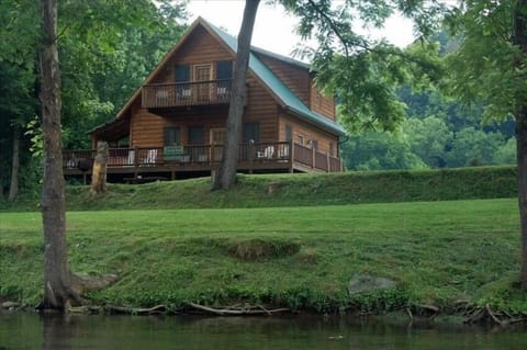 View of the "Fishin Hole" cabin from the 'Little River' "Cabins on Little River"