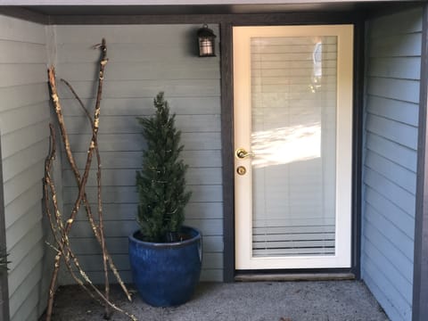 Front Door leading to bottom half of house 