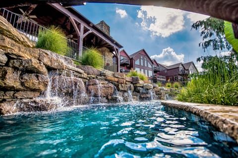 An infinity pool, a heated pool