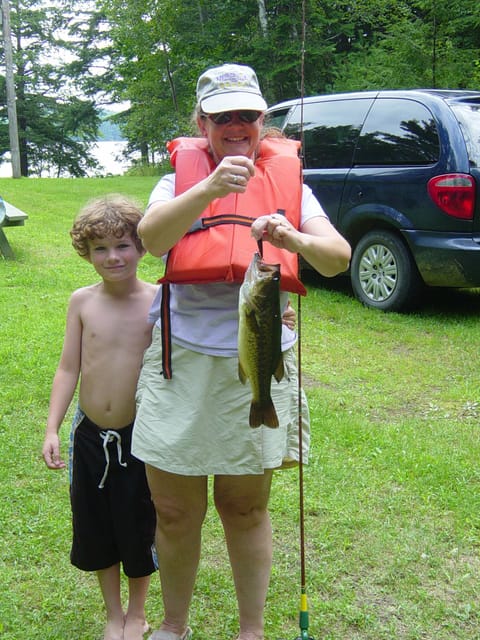 Sheryl and Jonah with a 2-pounder!