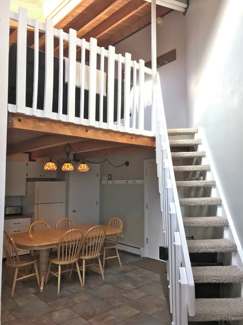 Interior stairs to loft.