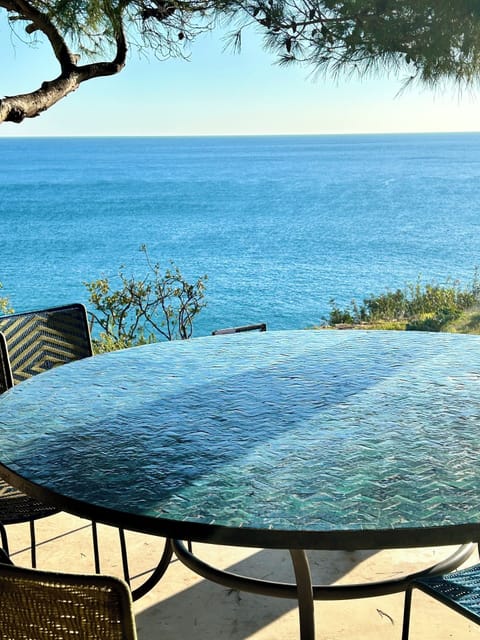 Large outside marroccan dining table.