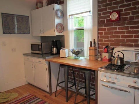 Updated kitchen filled with natural light