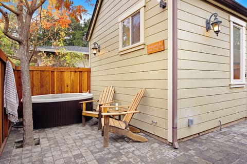 Enjoy the Hot Tub and your own private courtyard.