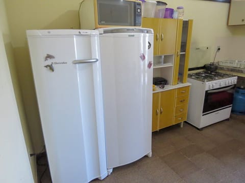 Fridge, stovetop, cookware/dishes/utensils