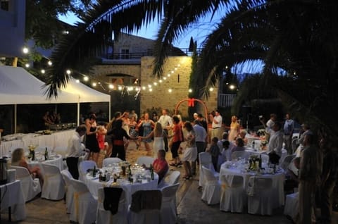 Outdoor banquet area