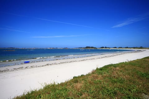 On the beach, beach towels