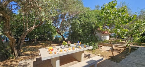 Garden area with dining table