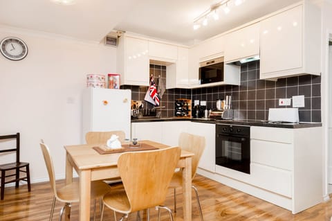 Fully Equipped: fridge-freezer, washer-dryer, dishwasher, cooker, oven-grill, microwave and more.