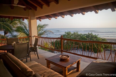 The view from the living/dining area. Casa Oasis Troncones beach vacation rental