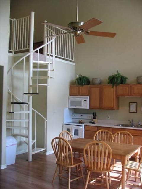 Complete kitchen has ALL utensils and cookware