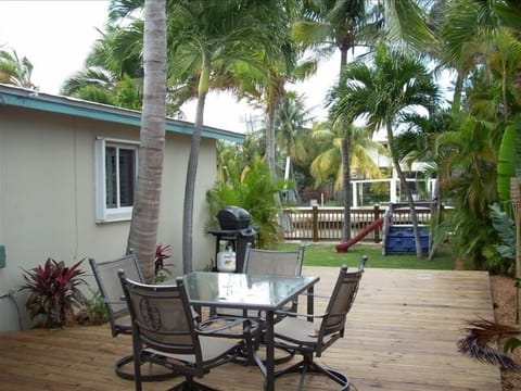 side patio with grill
