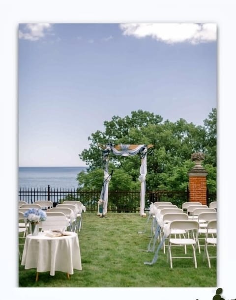 Outdoor banquet area