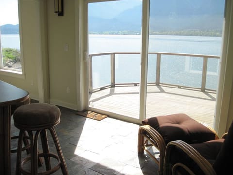 Tiki Bar Room for morning coffee and evening cocktails with easy deck access!