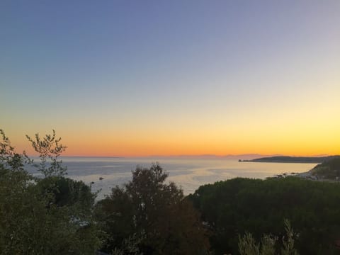 Sunset sea view from the triple bedroom at the first floor