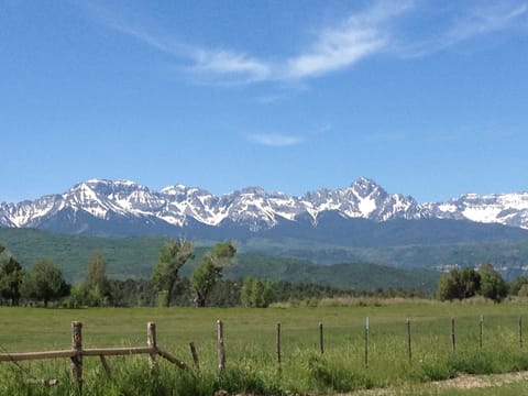 San Juans, view from the North on the drive approaching Ridgway (from bike path)