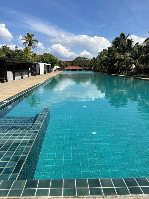 A heated pool