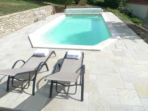 heated pool with terrace