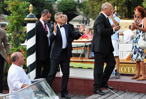 Clooney's arrival at the cinema festival