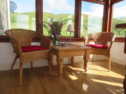 Conservatory with views over Loch Awe.