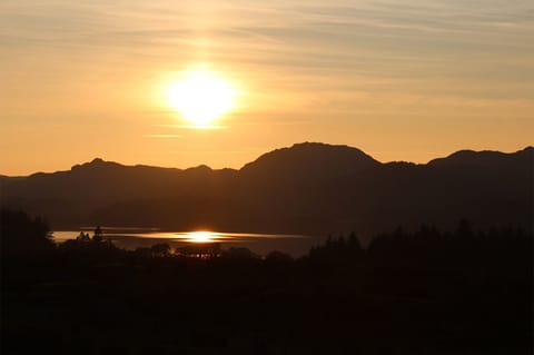 The evening view from the cottage.