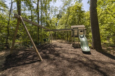 Playset lets little ones burn off extra energy - within view of the back deck