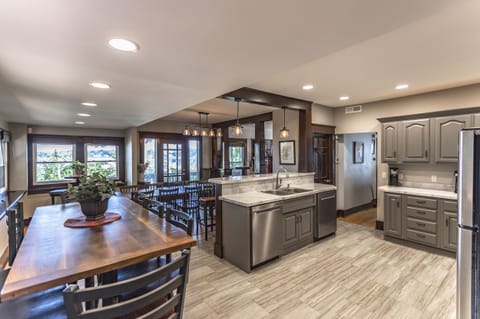Enjoy great views of Stone Lake while cooking and dining. Seats 30. New remodel.