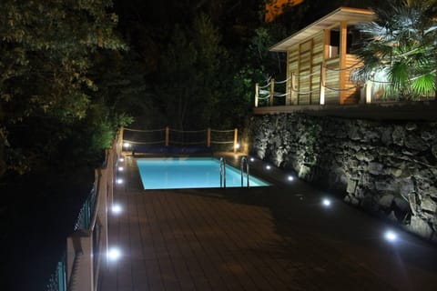 Outdoor pool, a heated pool