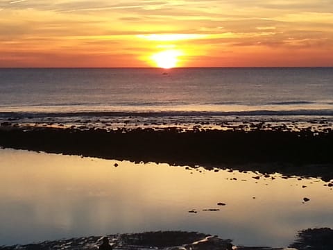 Beach nearby, sun loungers