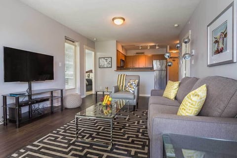 View to kitchen area from living/dining area