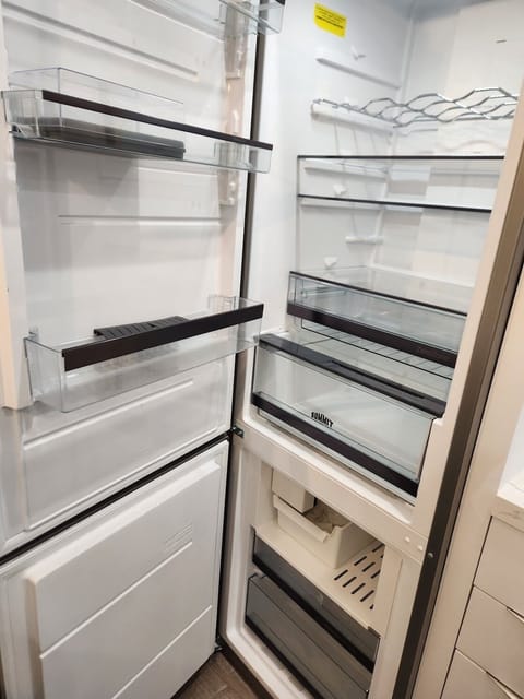 refrigerator with built wine rack, freezer with ice maker