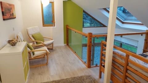 Balcony bedroom sitting area