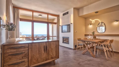 Living room and dining area