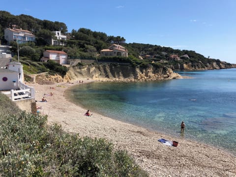 Beach nearby, sun loungers