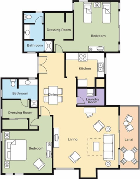 2B Deluxe Cottage floor plan