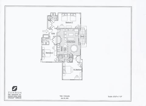 Unit 118 Floor Plan - 3 BR / 3 BA