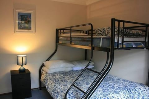 2 bedrooms, iron/ironing board, travel crib