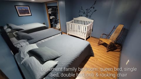 4 bedrooms, cribs/infant beds, WiFi, bed sheets