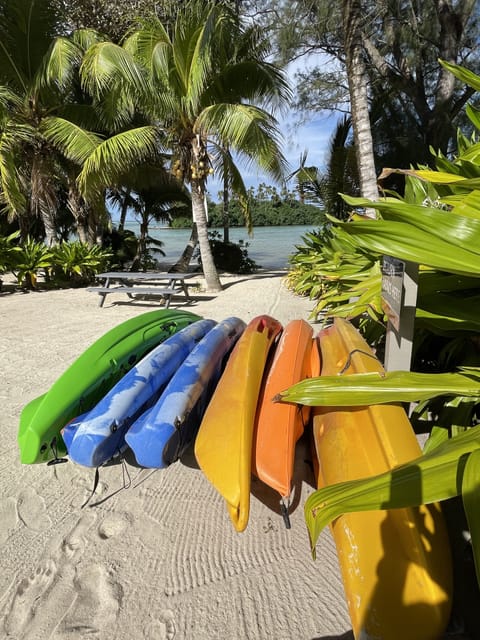 On the beach, sun loungers, beach towels