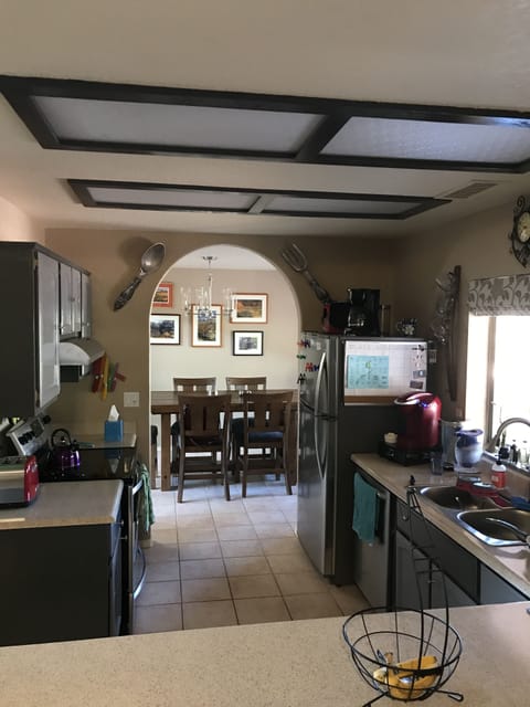 Kitchen looking to the dining room