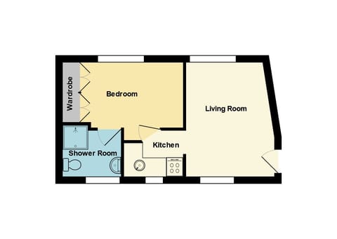 Honeysuckle 1st Floor 1 bedroom Riverside Apt Floor plan.