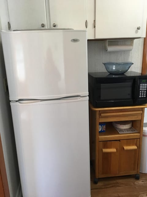 Fridge, microwave, oven, electric kettle