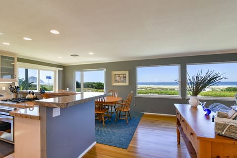 This home has amazing ocean views and easy beach access.