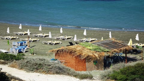 Sun loungers, beach towels