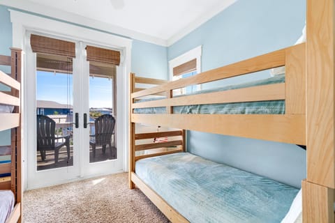 3rd Floor Bunk Room #1 (4 Twin beds) - covered private balcony