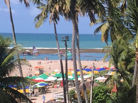 On the beach, beach towels