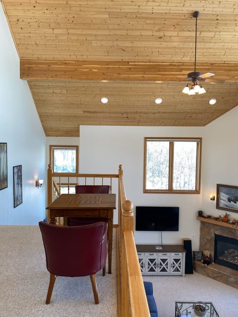 Third floor loft with backgammon/chess table